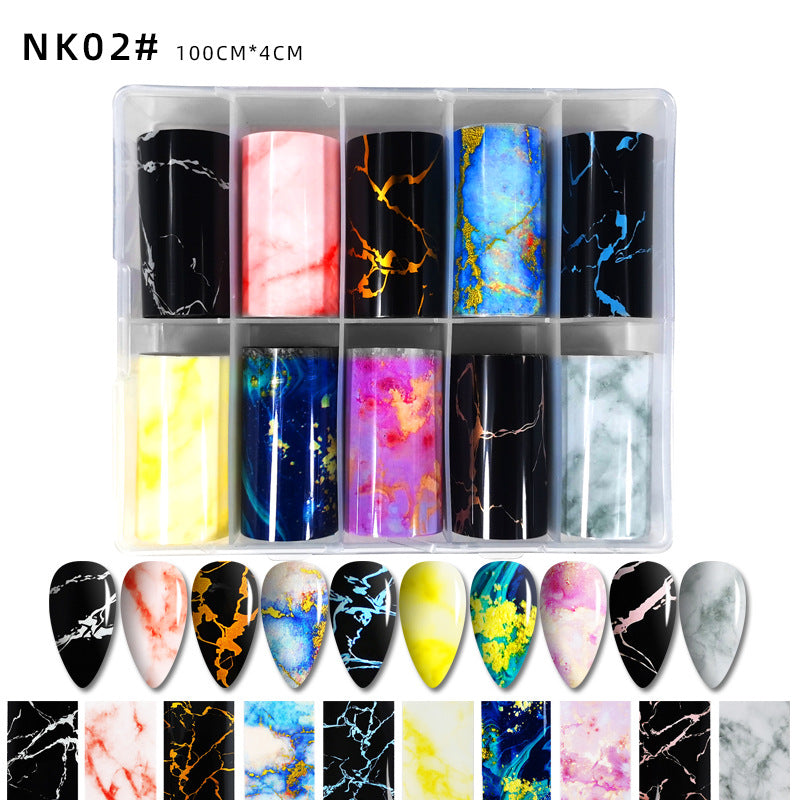 Reflekterande mosaik Nail Art Transfer Folie