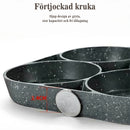 Fyra håls äggpanna, frukostomelett hushållsstekpanna non-stick panna