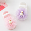 Babykammad bomull Svettabsorberande anti-slip båtstrumpor (2 par)