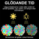 Trädgårdsdekoration - Glödande sten i blandade färger