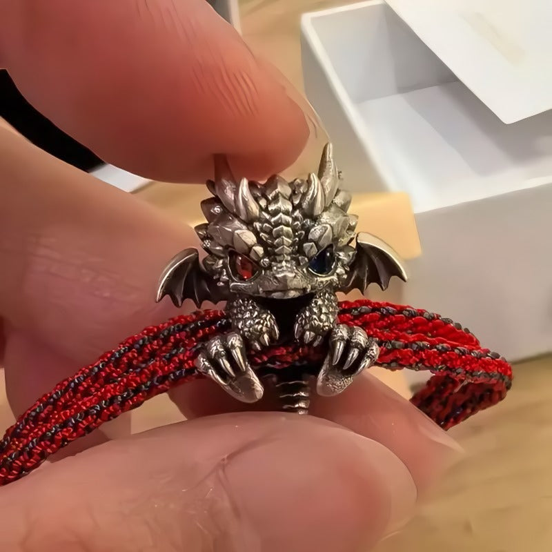 🐲🎁Söt Silver Dragon Armband