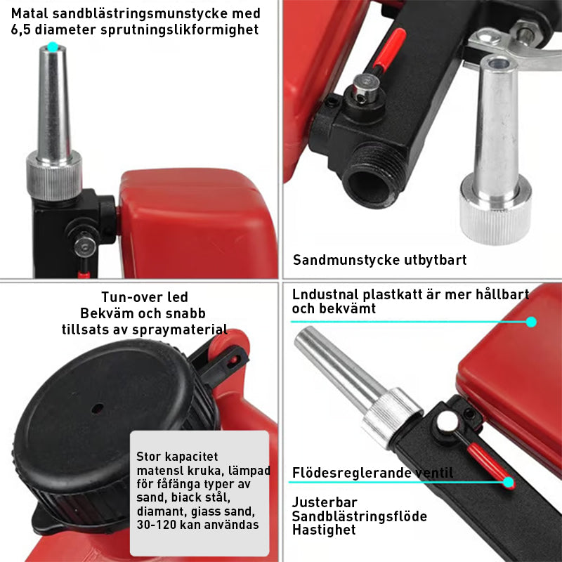 🔥✨Bärbar pneumatisk sandblästringsmaskin