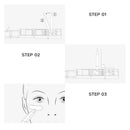 3-i-1 eyeliner och stämpelkit för nedre fransar