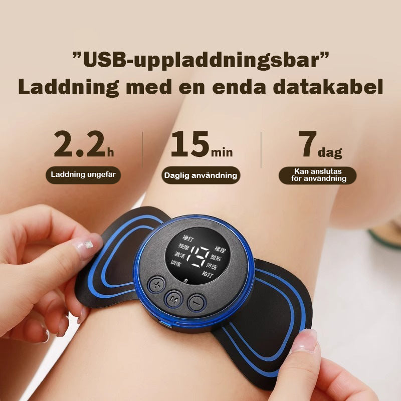 Portabel mini massageapparat för axel, nacke och midja