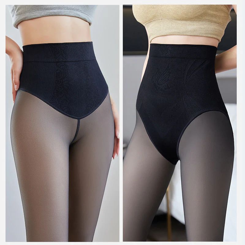 Högmidjade stretchiga shaping-tights