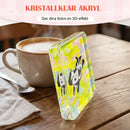 10-pack 5 x 5 cm genomskinliga akrylmagneter för gör-det-själv-kylskåp med självhäftande baksida