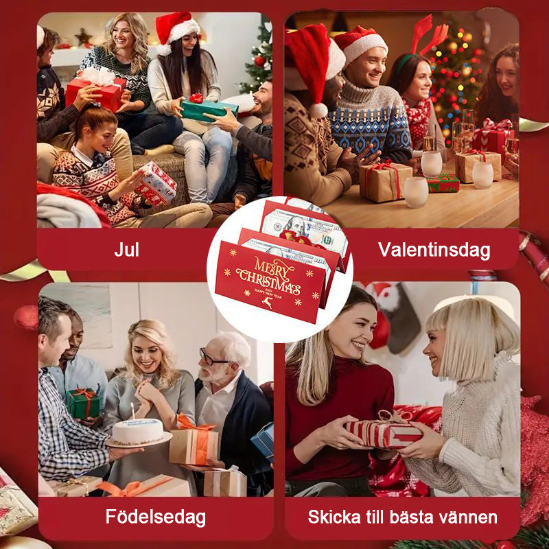 Vikbart rött kuvert