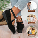 Bekväma, lätta, halkfria, andningsbara platta ortopediska skor för kvinnor