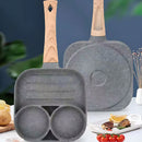 Fyra håls äggpanna, frukostomelett hushållsstekpanna non-stick panna