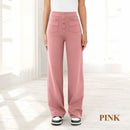 Casual byxor med hög midja stretch för kvinnor