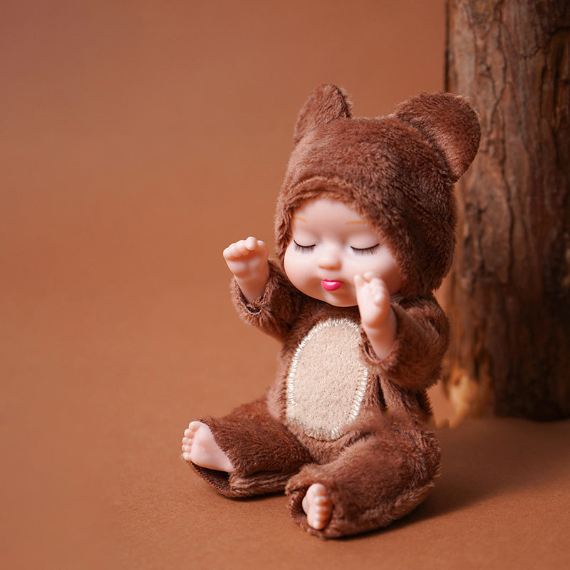 Mini realistiska babydockor med kläder