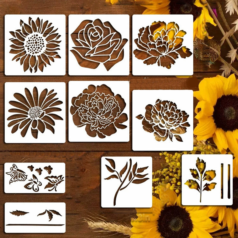 💐Trädgårdsstaket Stora Blomsterschabloner🌻Gör-det-själv-dekoration