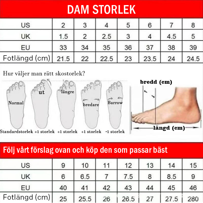 Ortopediska skor med luftkuddar och halkskydd