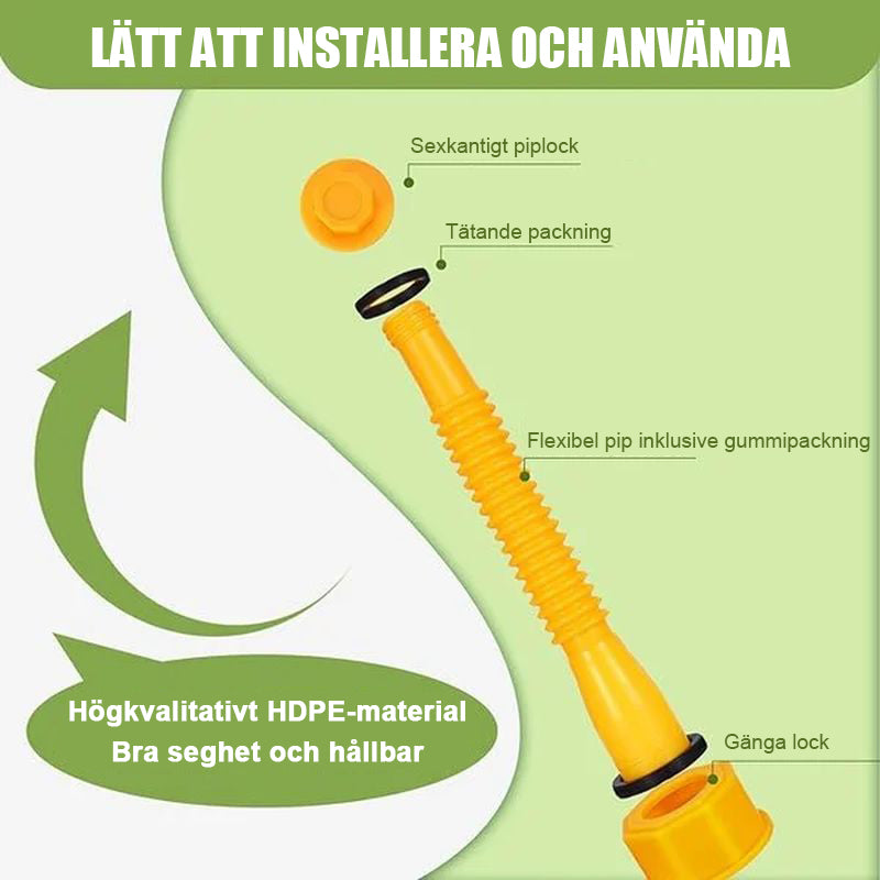 Ersättningsgaspip med flexibelt munstycke