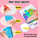 Creative Rainbow Scratch Art vykortsset för barn