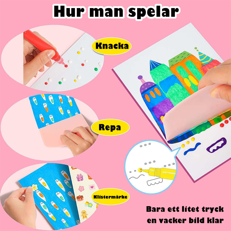 Creative Rainbow Scratch Art vykortsset för barn