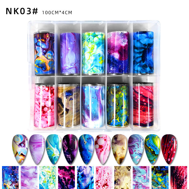 Reflekterande mosaik Nail Art Transfer Folie