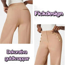 Dambyxor med vida ben, hög midja och vida ben