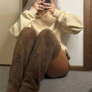 💕Sammetsfleece knästrumpor till jul❄️🎅