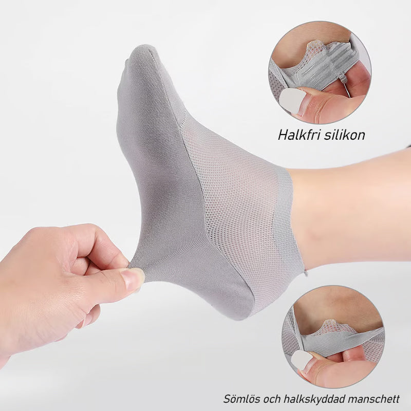 Ultratunnt foder halkfria osynliga strumpor