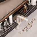 Badrumshylla med sugkopp i valnöt