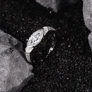 Magnetiserad moissanit diamantring