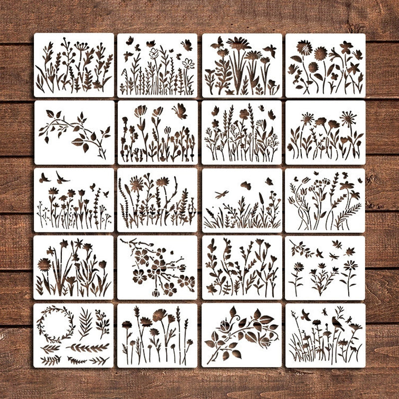 💐Trädgårdsstaket Stora Blomsterschabloner🌻Gör-det-själv-dekoration