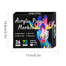 Tvåfärgad akrylfärgpenna med dubbla ändar