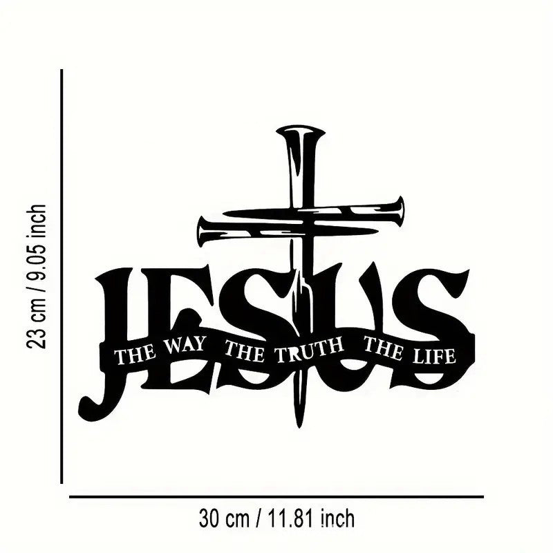 Jesus & Korset Vägen Sanningen Livet Metallväggkonst