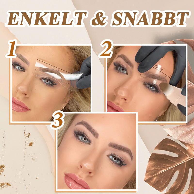 Ett set med schabloner och stämplar för perfekta ögonbryn (KÖP 1 FÅ 1 GRATIS)