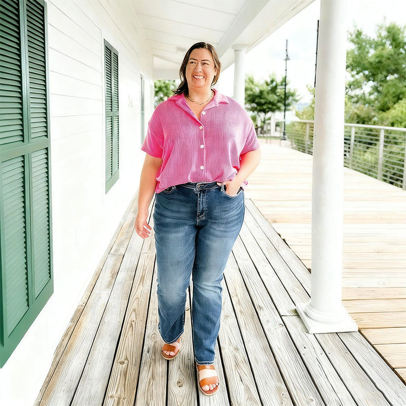 👖Jeans med hög stretch och magkontroll