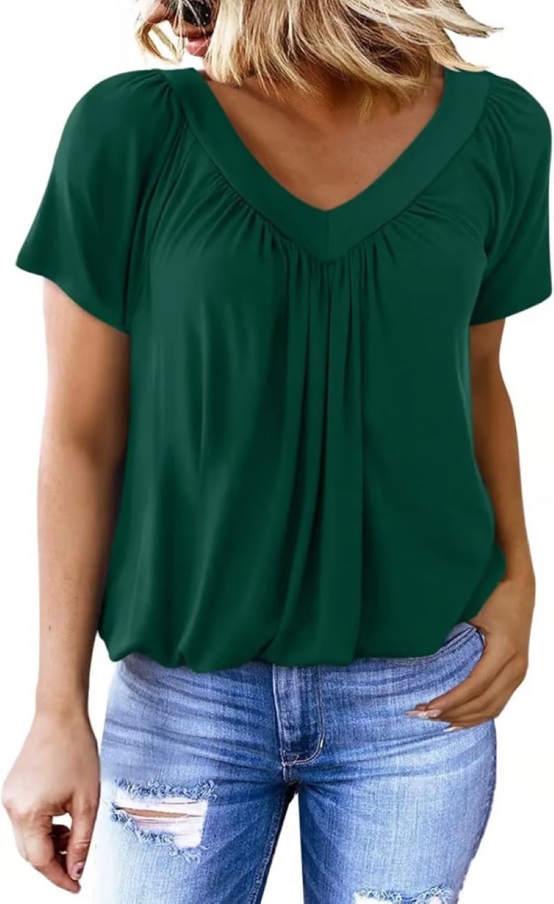 ✨Dam casual kortärmade t-shirts med v-ringning