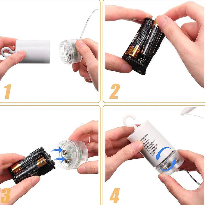 Julfyrverkerier LED-koppartrådsljusslingor🎄