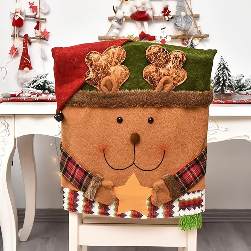 💥Söt jultema-stolsöverdrag🎄