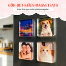 10-pack 5 x 5 cm genomskinliga akrylmagneter för gör-det-själv-kylskåp med självhäftande baksida