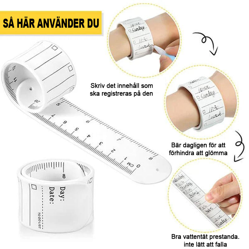 Återanvändbart Silikon Memo Armband