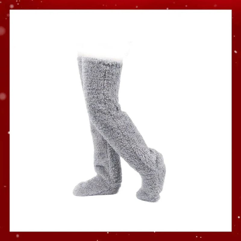 💕Sammetsfleece knästrumpor till jul❄️🎅