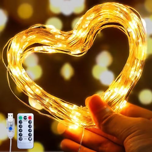 🎁Jul 🌲8 lägen 100-600 LED Firefly Twinkle String Lights