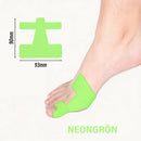 Förskuren kinesiologitejp för korrigering av hallux valgus