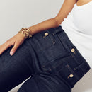 👖Högmidjade, lösa, vida byxor