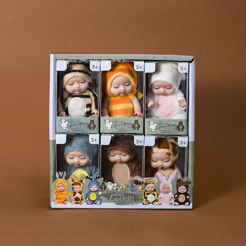Mini realistiska babydockor med kläder