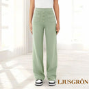 Casual byxor med hög midja stretch för kvinnor