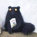 Handgjord ullfilt storögd panikslagen konstig person — Quirky Plush Pal