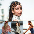 Mönstrat yoga-huvudband med kors