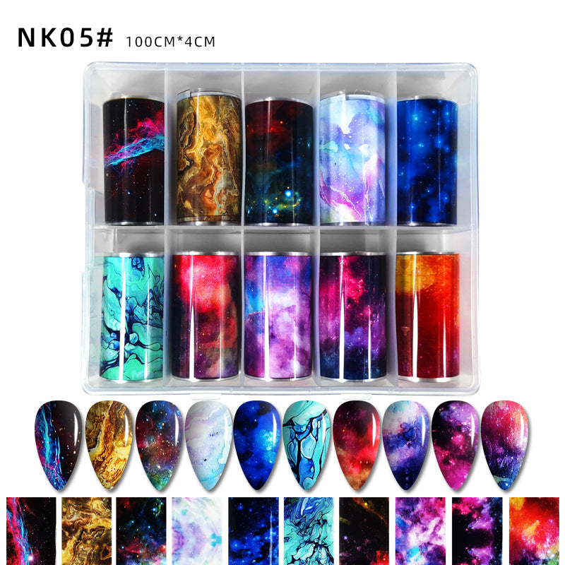 Reflekterande mosaik Nail Art Transfer Folie