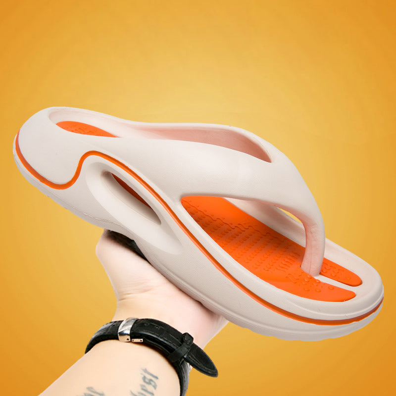 Bekväma sommarflip-flops med tjocka sulor