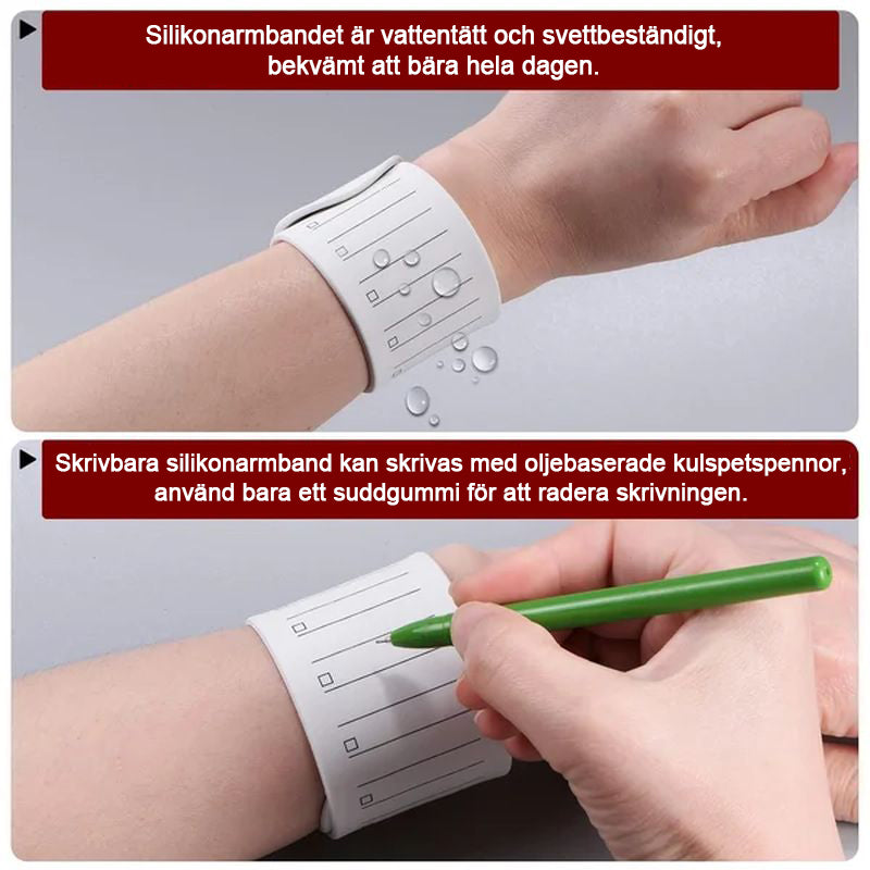 Återanvändbart Silikon Memo Armband