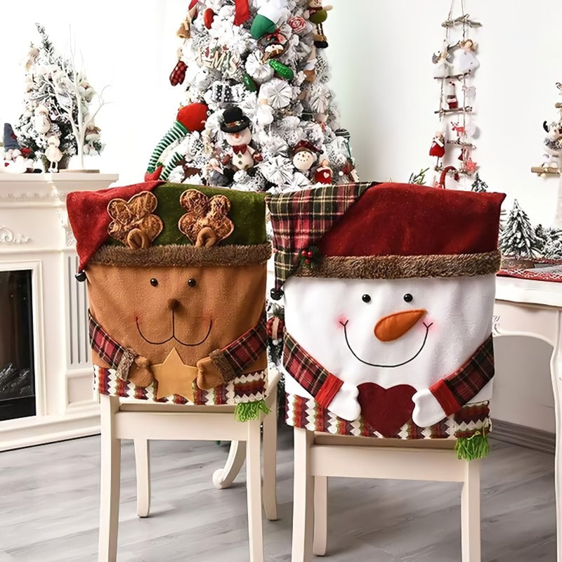 💥Söt jultema-stolsöverdrag🎄