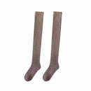 Termisk vinterfleece över knä strumpor för kvinnor