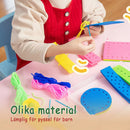 Förälder-barn handgjord tecknad non-woven myntväska budväska